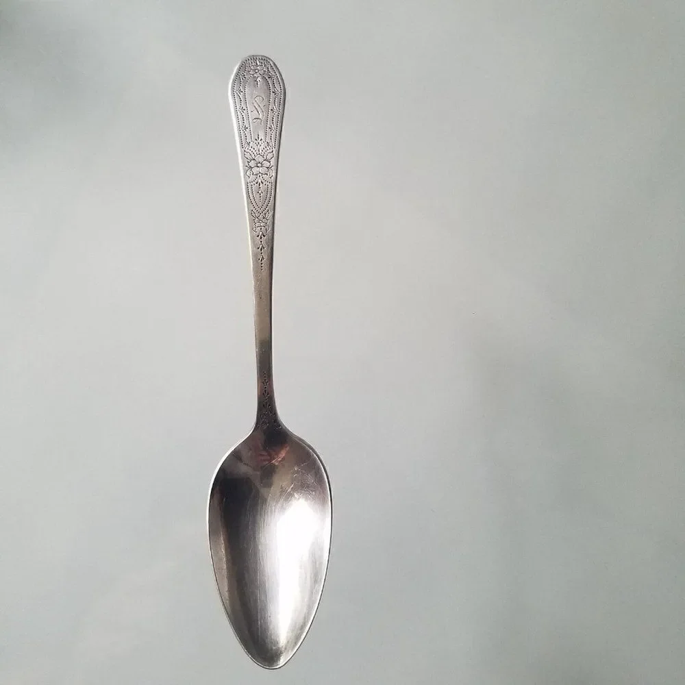 Vintage Oneida Community 1927 Paul Revere Pattern Silverplate Tea Spoon Monogram